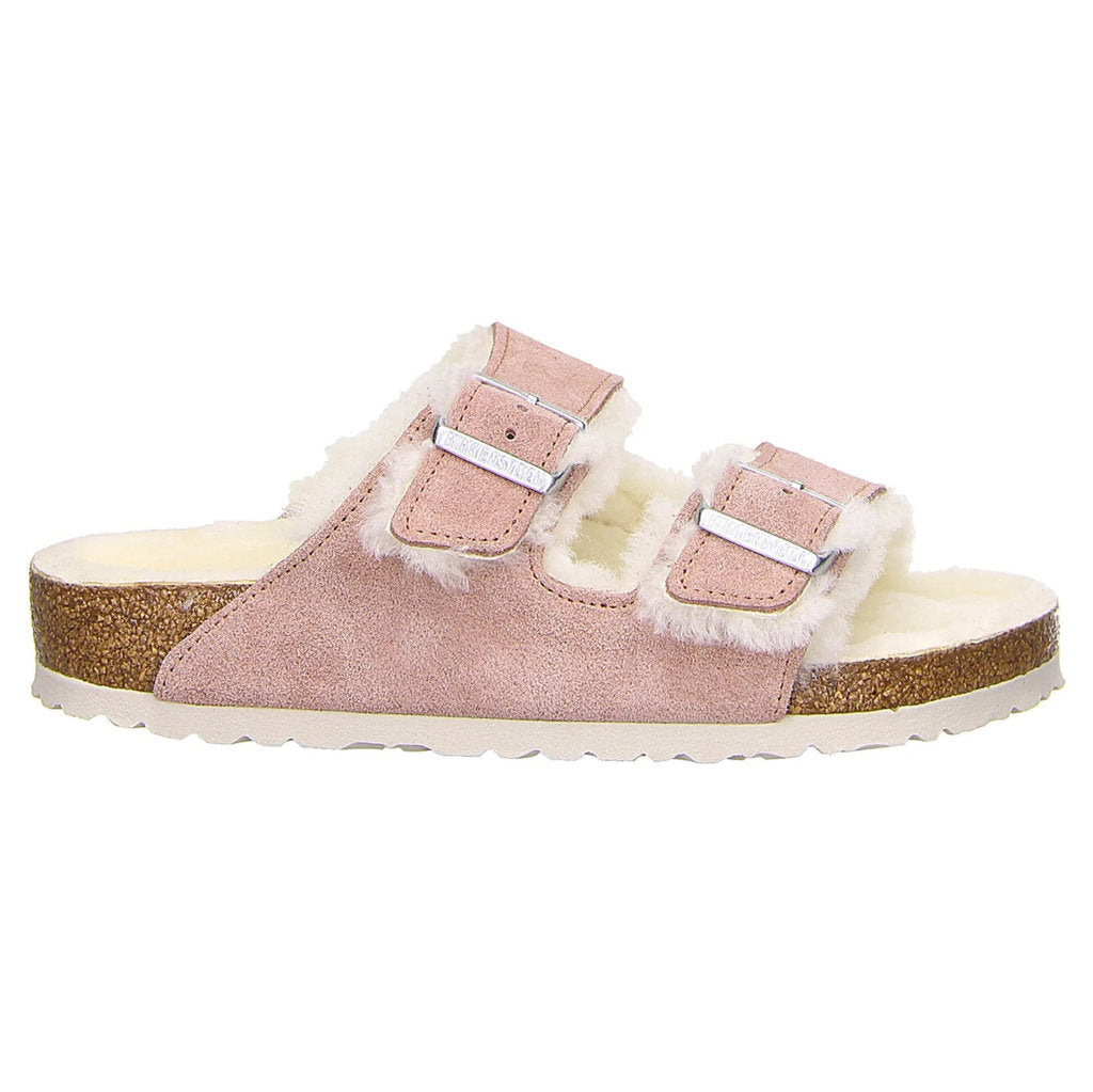 Birkenstock Arizona Shearling Suede Unisex Sandals#color_pink clay