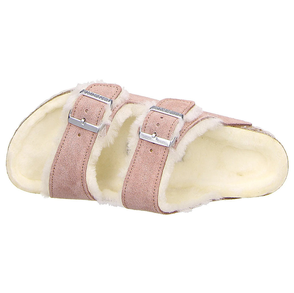 Birkenstock Arizona Shearling Suede Unisex Sandals#color_pink clay