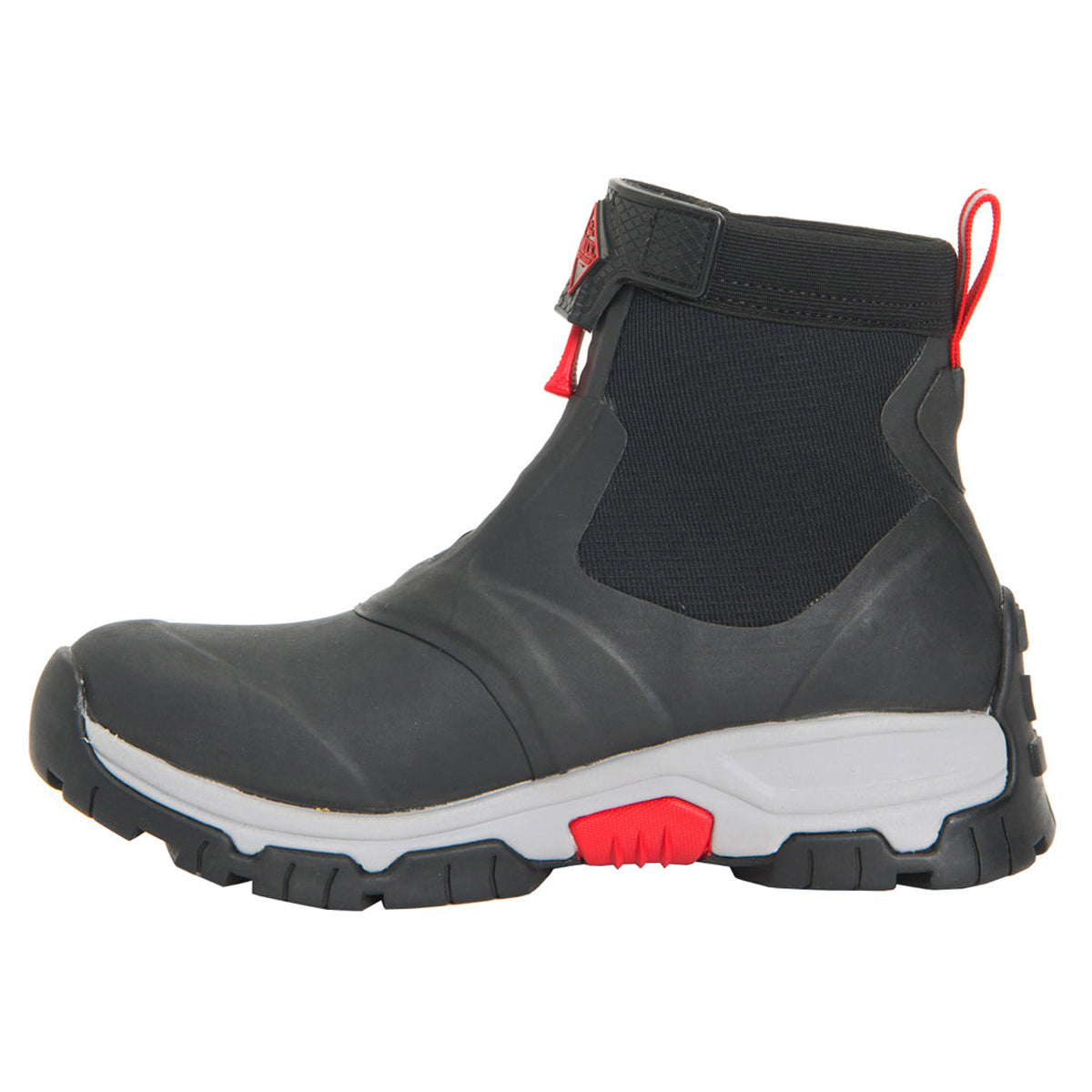 Muck Boot Apex Mid Zip AXMZ-106 Rubber Synthetic Mens Boots - Black Grey Red - 43#color_black grey red