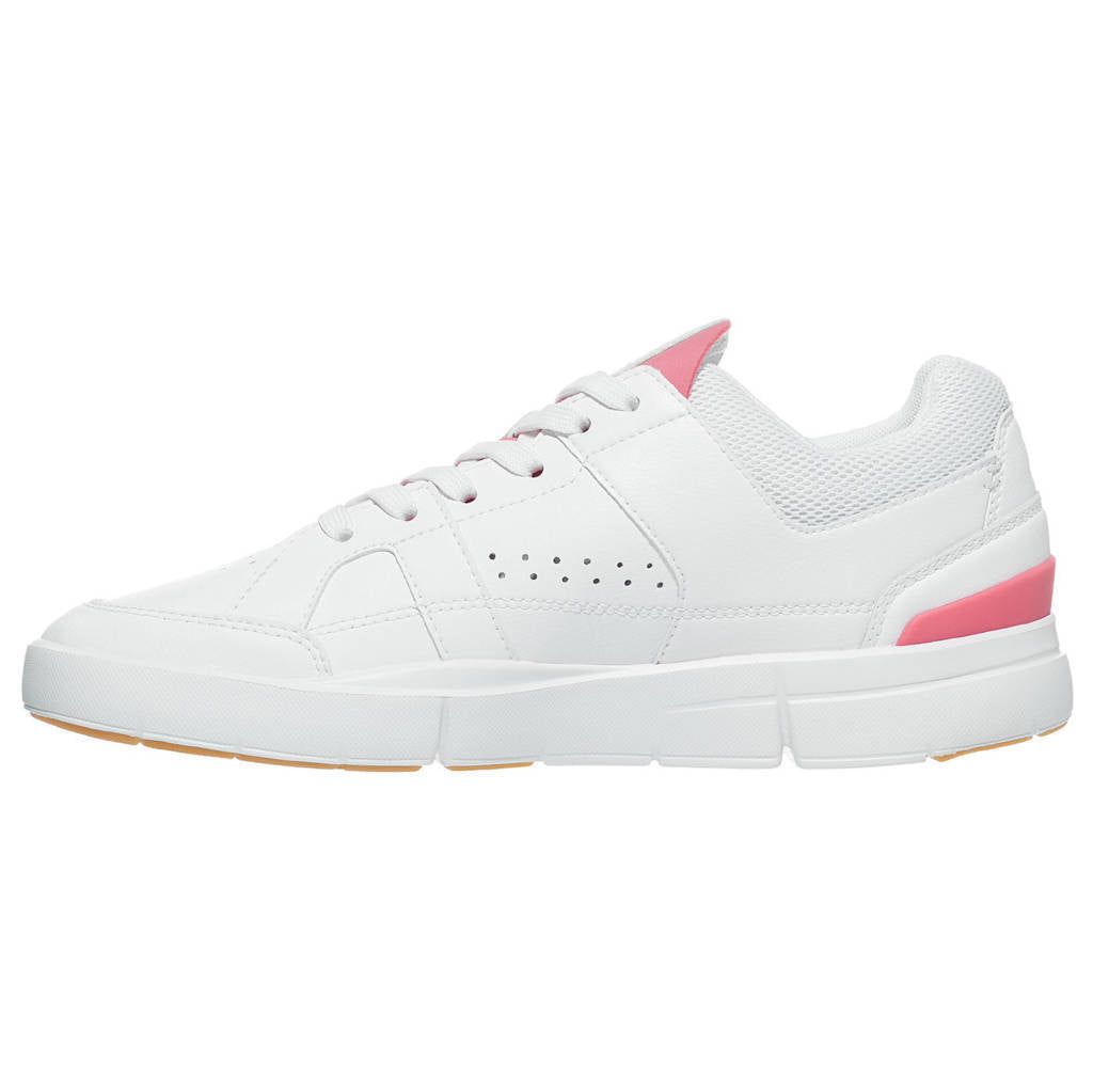 On The Roger Clubhouse Synthetic Leather Womens Trainers#color_white rosewood