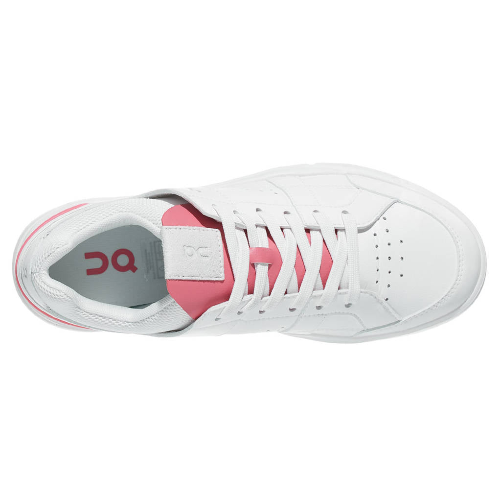 On The Roger Clubhouse Synthetic Leather Womens Trainers#color_white rosewood