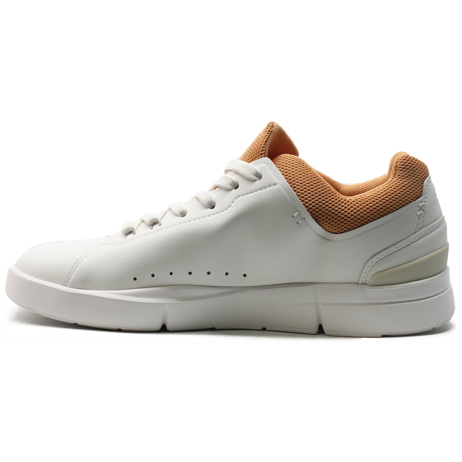 On The Roger Advantage 48-98513 Textile Synthetic Womens Trainers - White Copper - 40#color_white copper