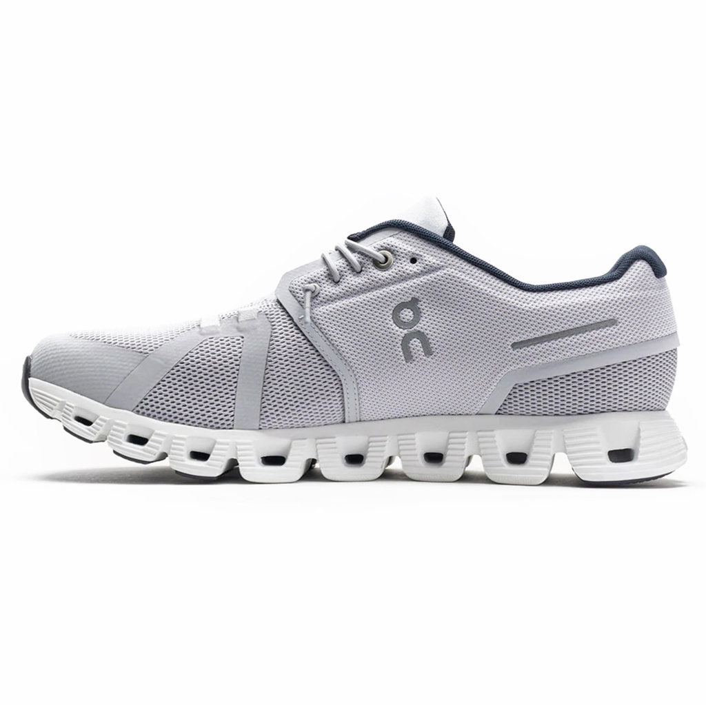 On Cloud 5 Textile Synthetic Mens Trainers#color_glacier white