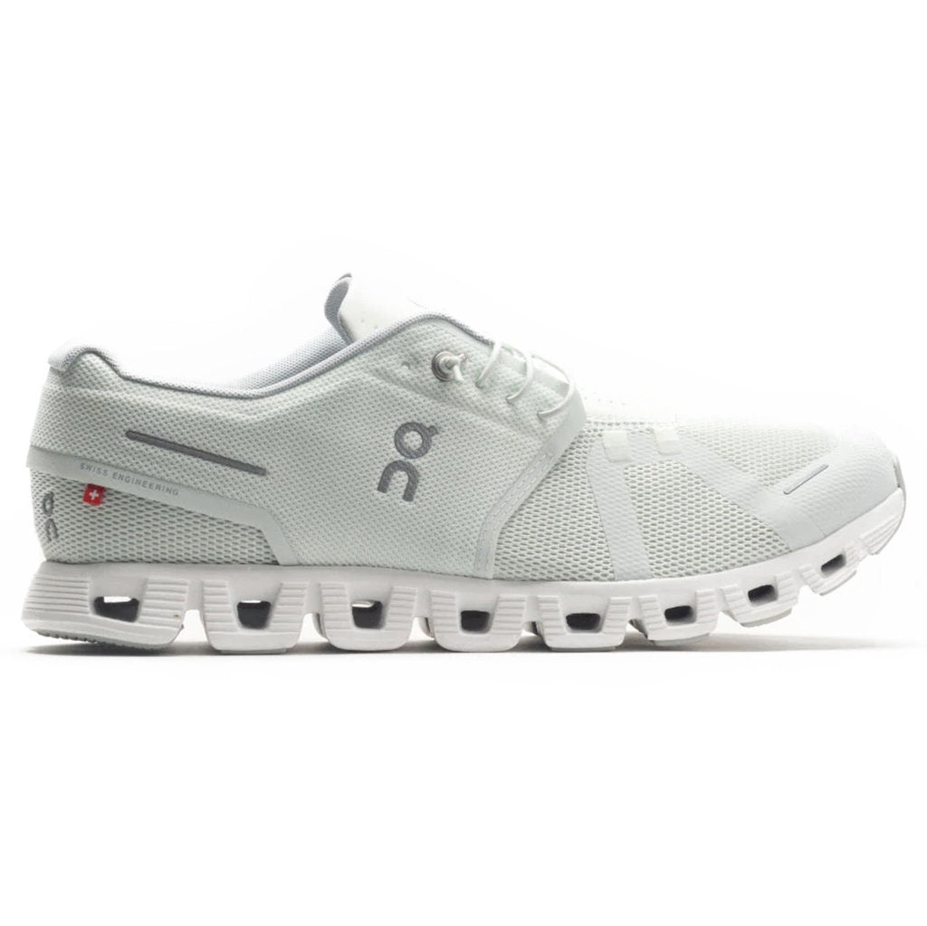 On Cloud 5 Textile Synthetic Mens Trainers#color_ice white