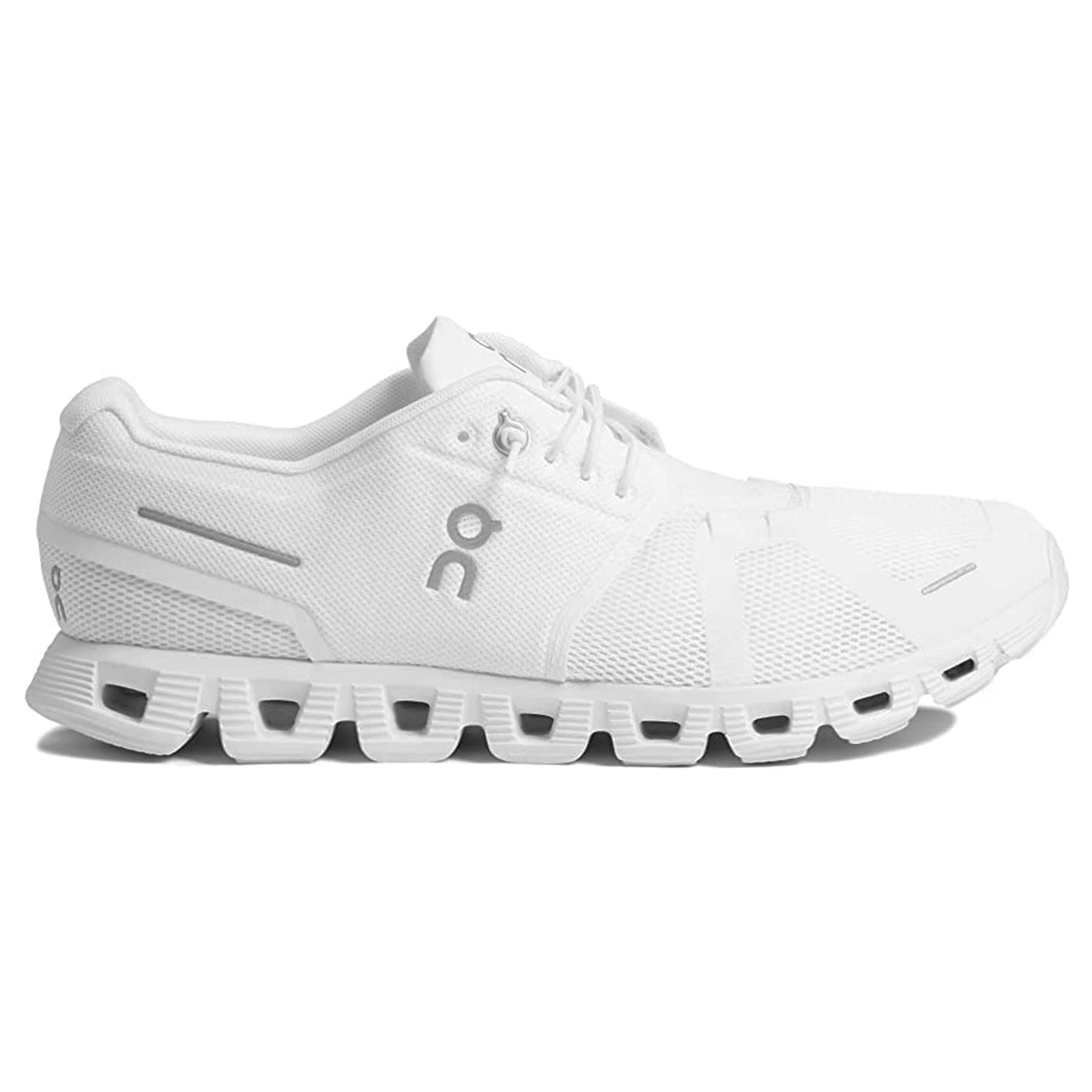 On Cloud 5 59-98902 Textile Synthetic Womens Trainers - All White - 40#color_all white