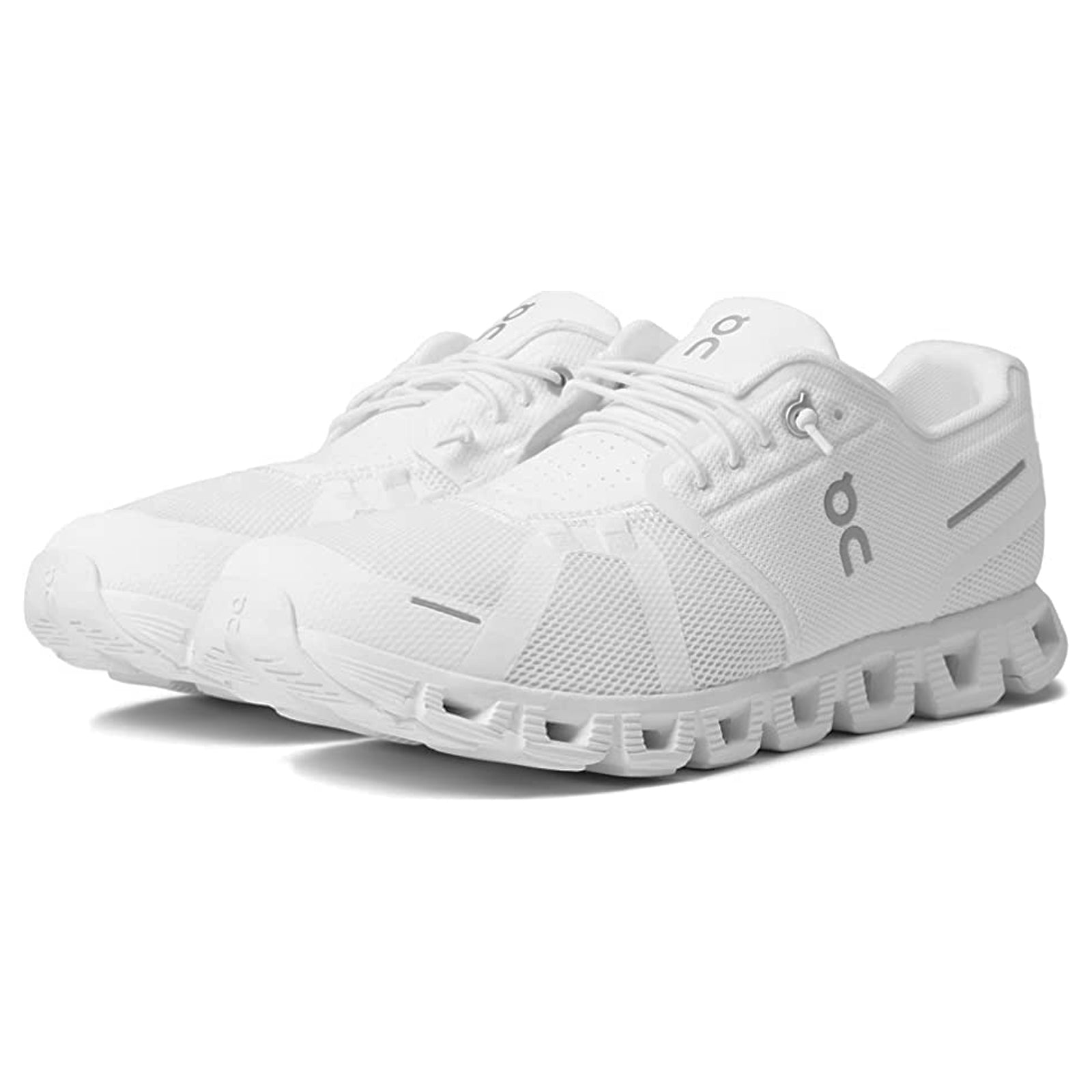 On Cloud 5 59-98902 Textile Synthetic Womens Trainers - All White - 40#color_all white