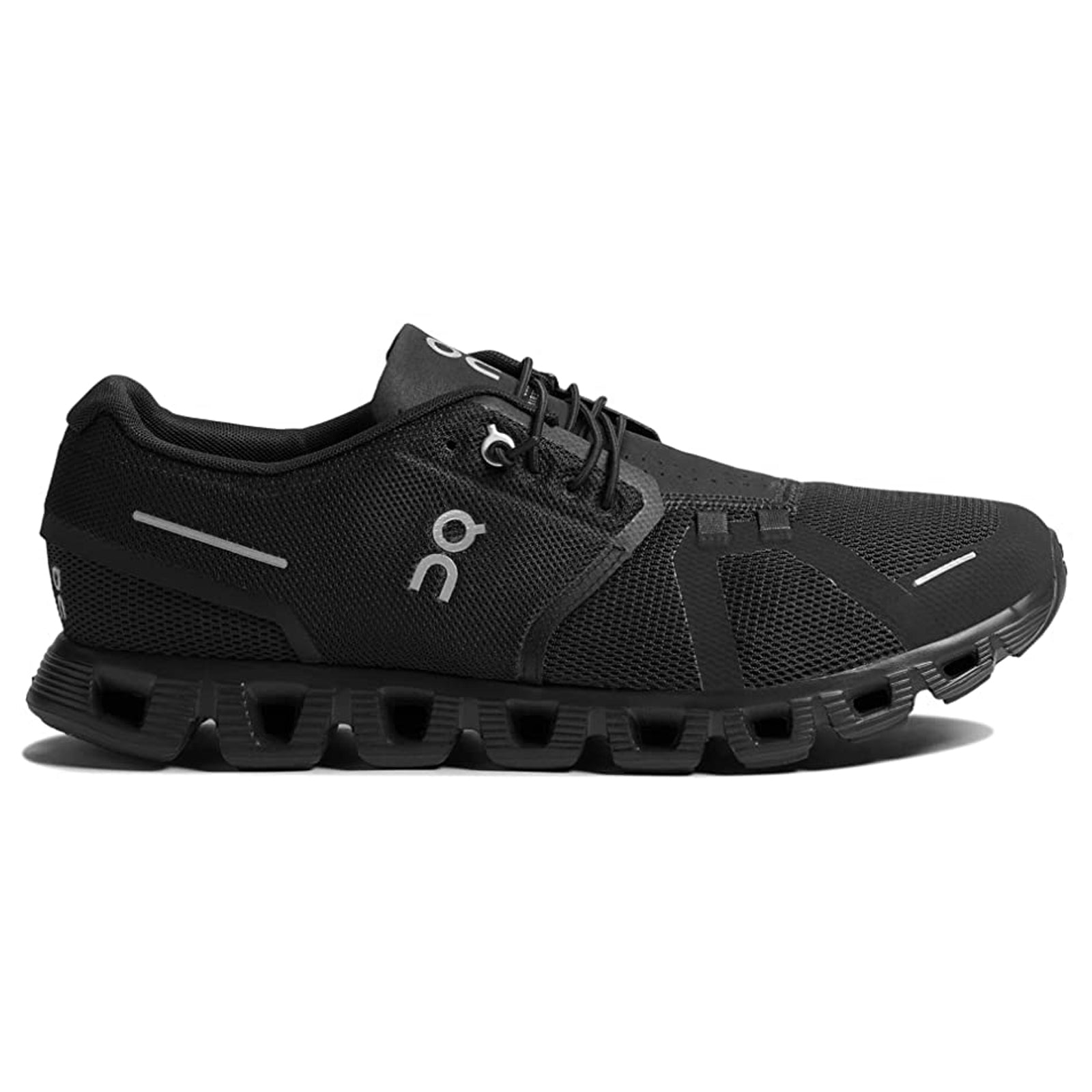 On Cloud 5 59-98905 Textile Synthetic Womens Trainers - All Black - 37#color_all black