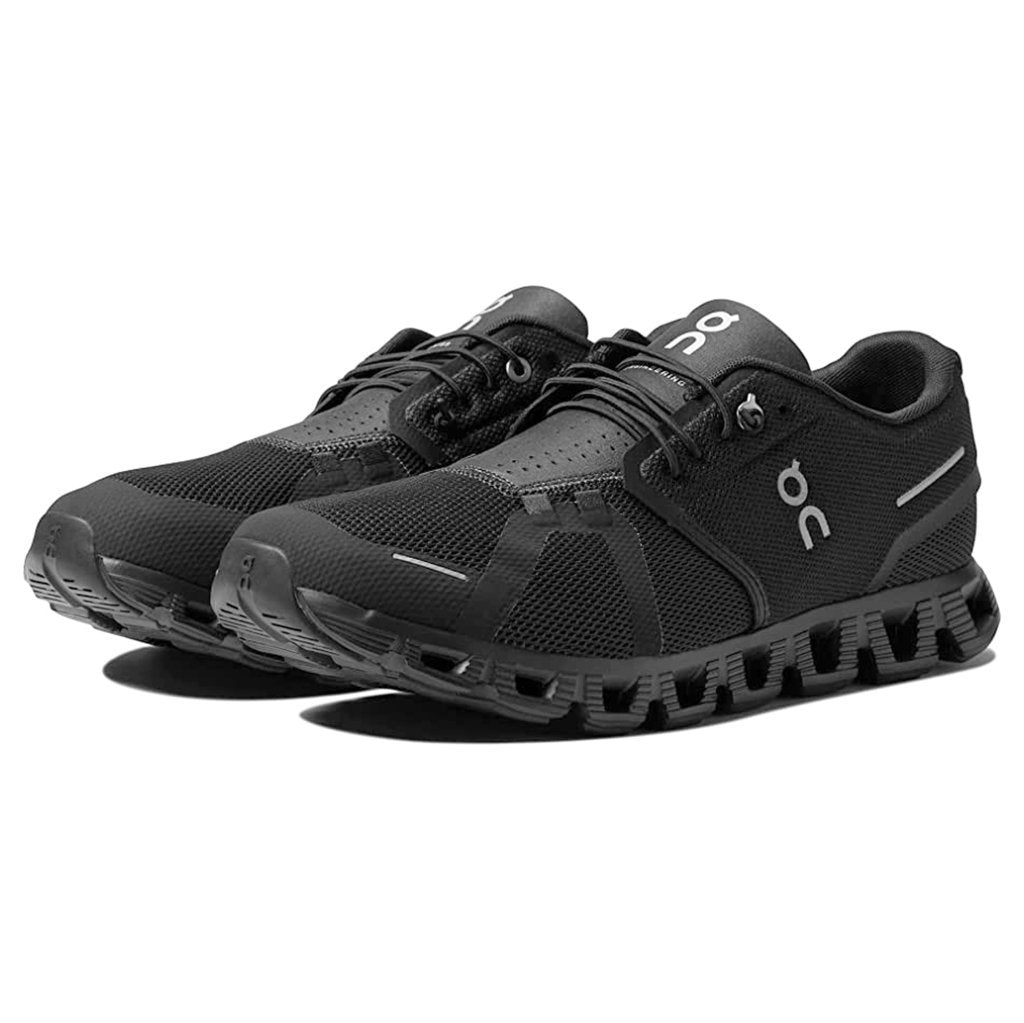 On Cloud 5 Textile Synthetic Womens Trainers#color_all black