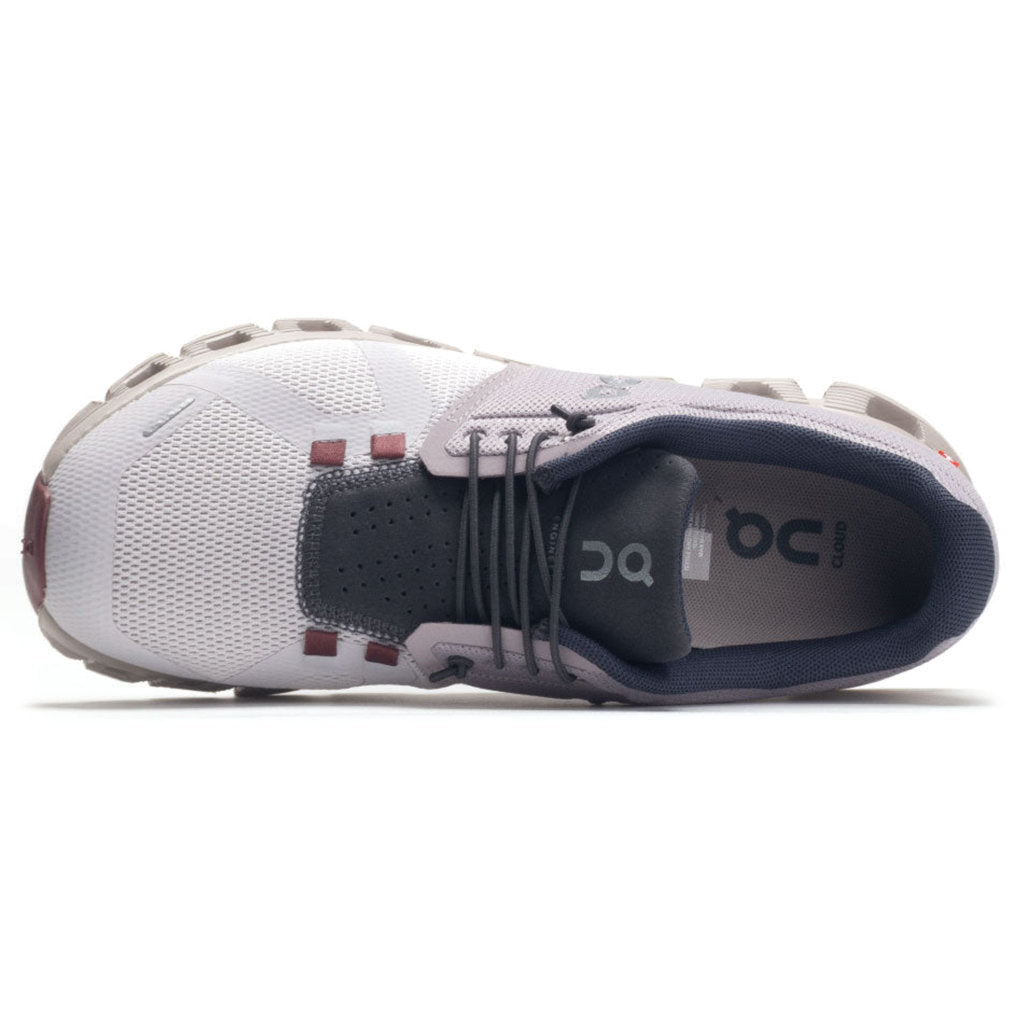 On Cloud 5 Textile Synthetic Womens Trainers#color_pearl frost