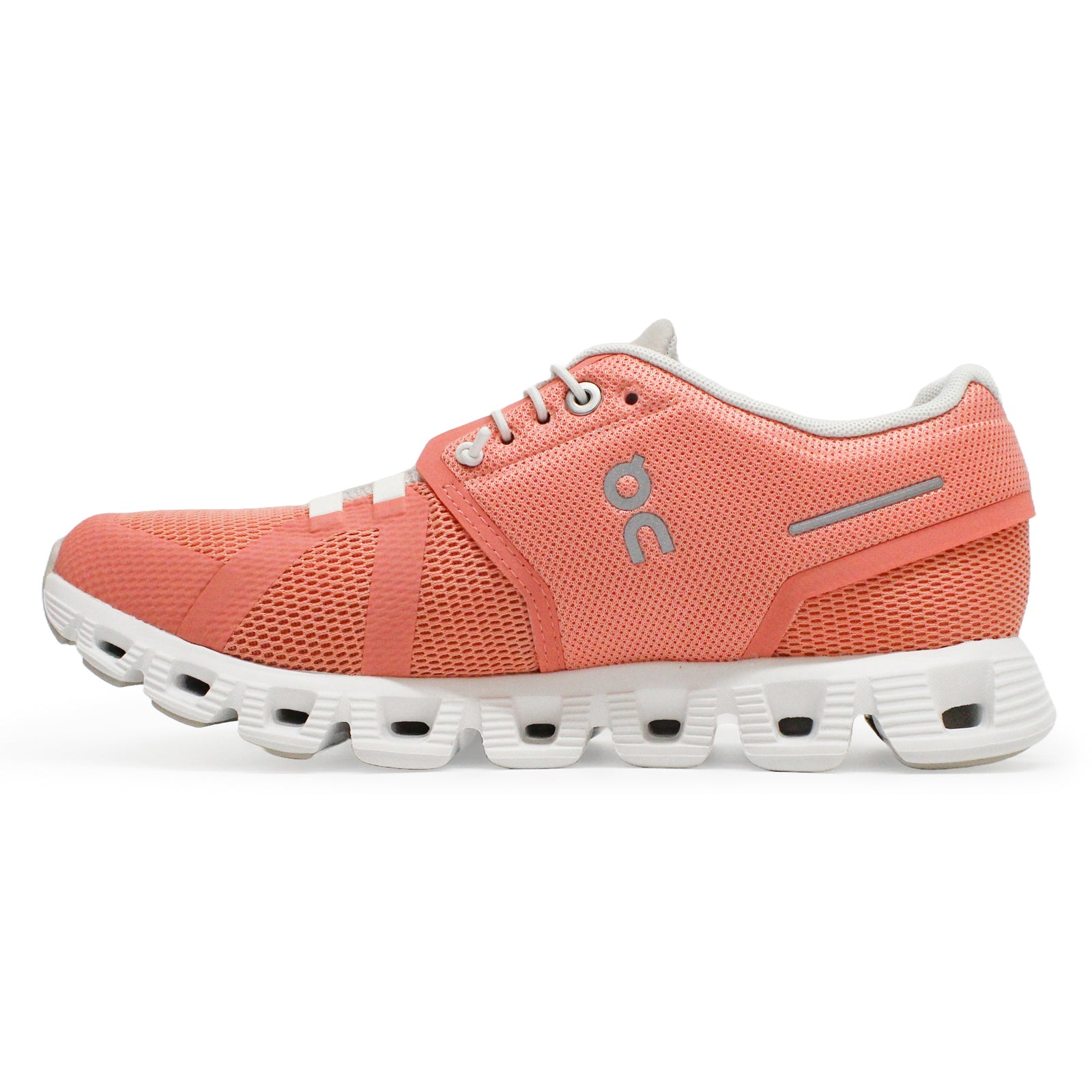 On Cloud 5 Textile Synthetic Womens Trainers#color_flamingo pearl