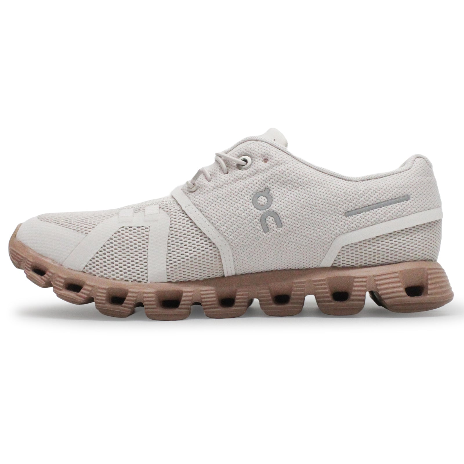 On Cloud 5 Textile Synthetic Womens Trainers#color_sand rosebrown