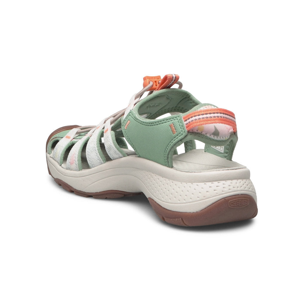 Keen Astoria West Textile Synthetic Womens Sandals#color_terrazzo granite green