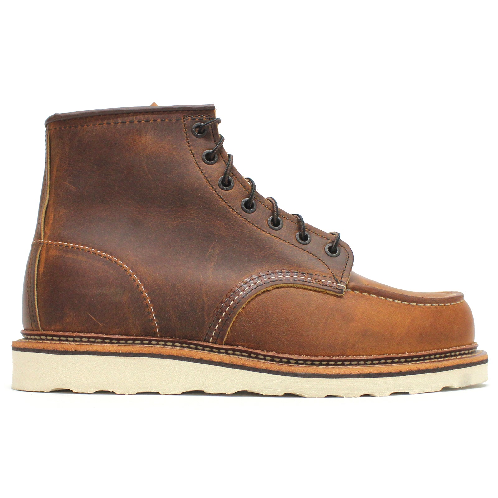 Red Wing Heritage Nubuck Leather 6 Inch Classic Men's Moc Toe Boots#color_copper