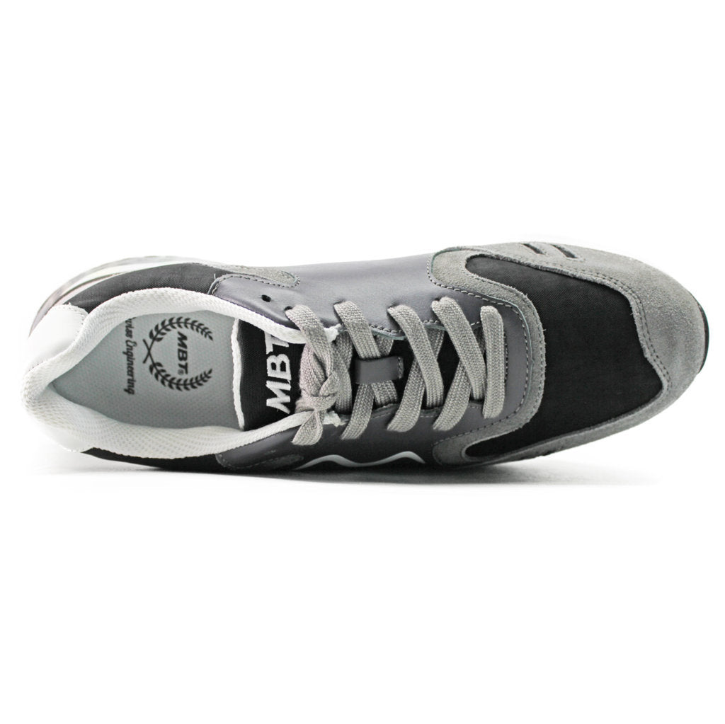 MBT Soho 1996 Leather Womens Trainers#color_black grey