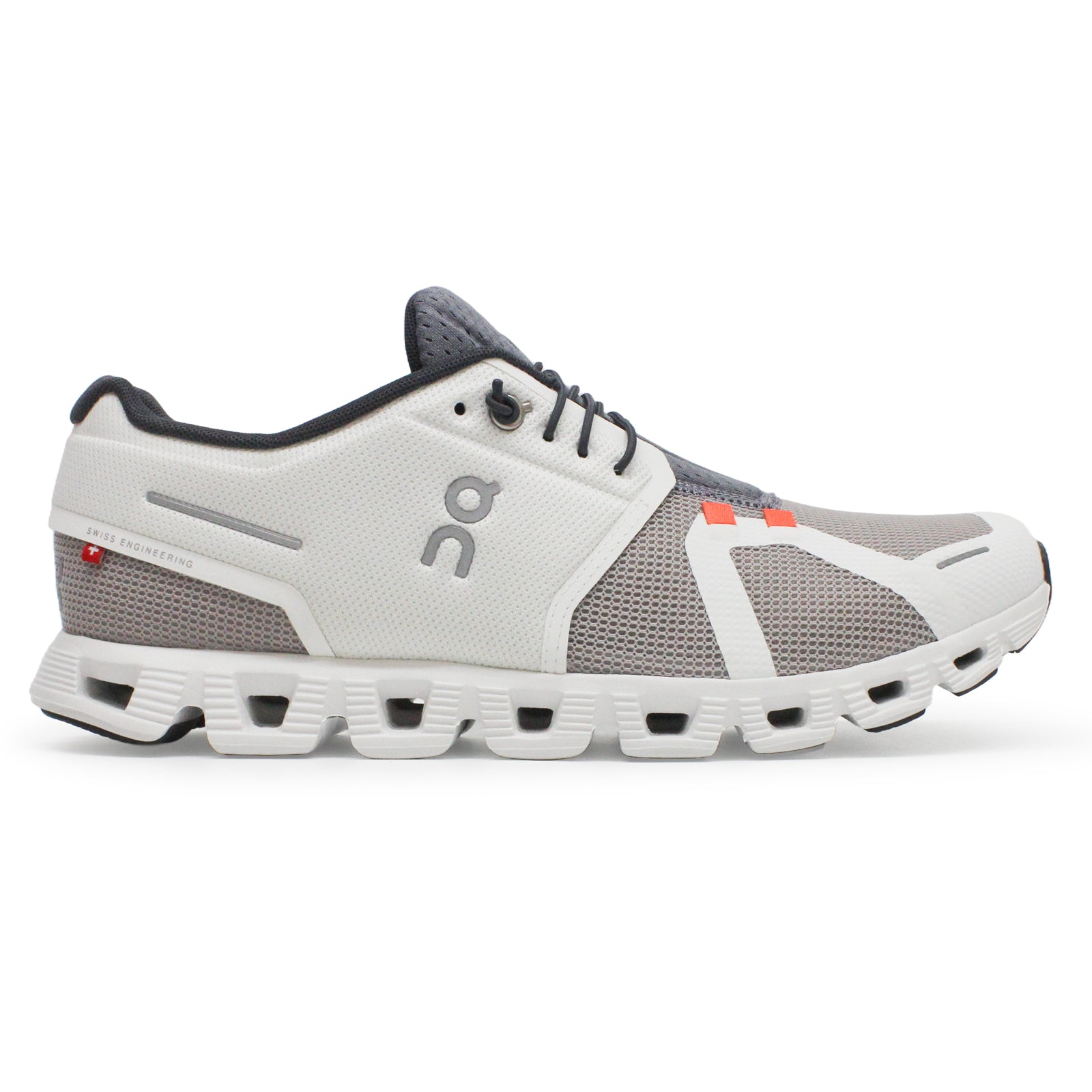 On Cloud 5 Push Textile Synthetic Mens Trainers#color_pearl fossil