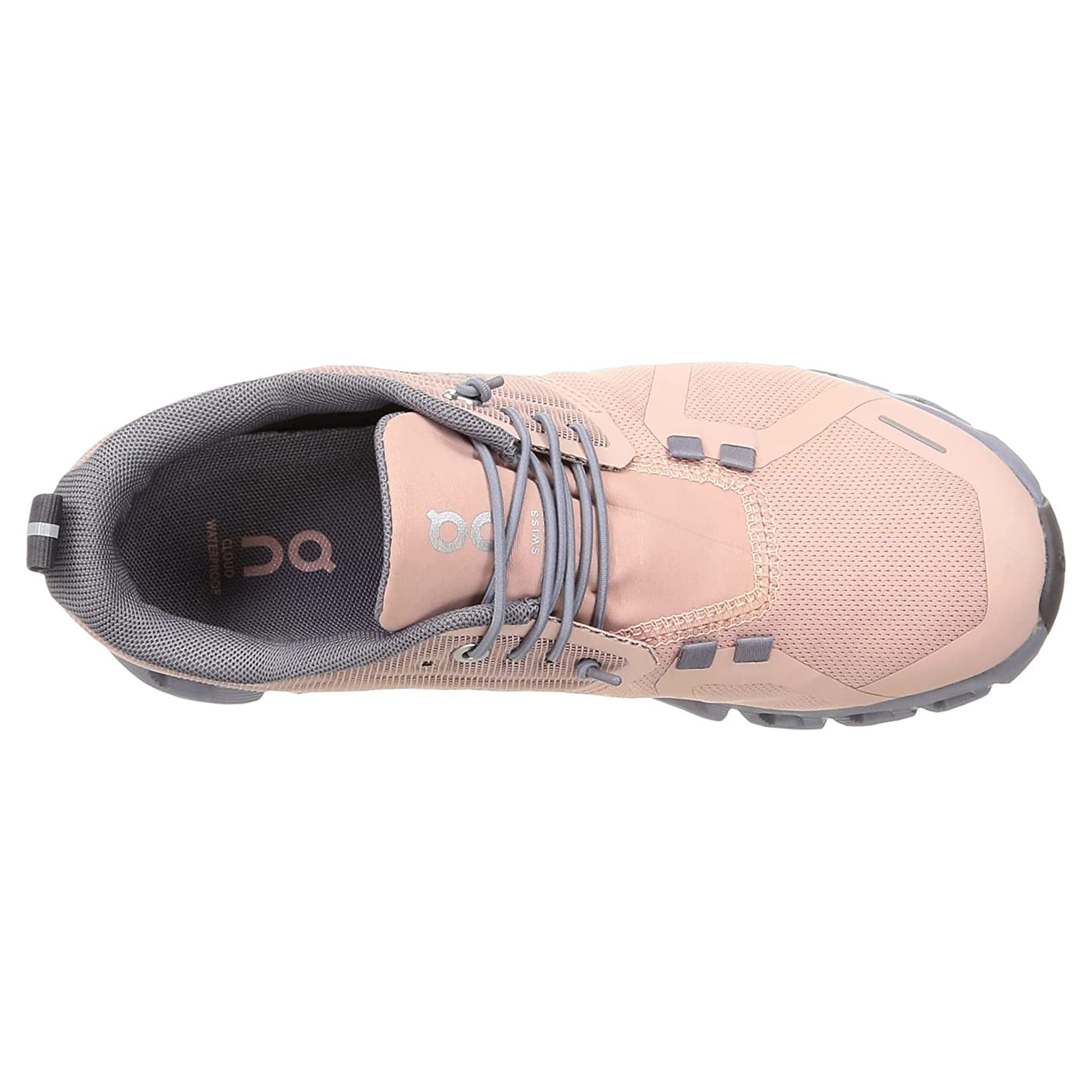 On Cloud 5 Waterproof 59-98527 Textile Synthetic Womens Trainers - Rose Fossil - 42#color_rose fossil