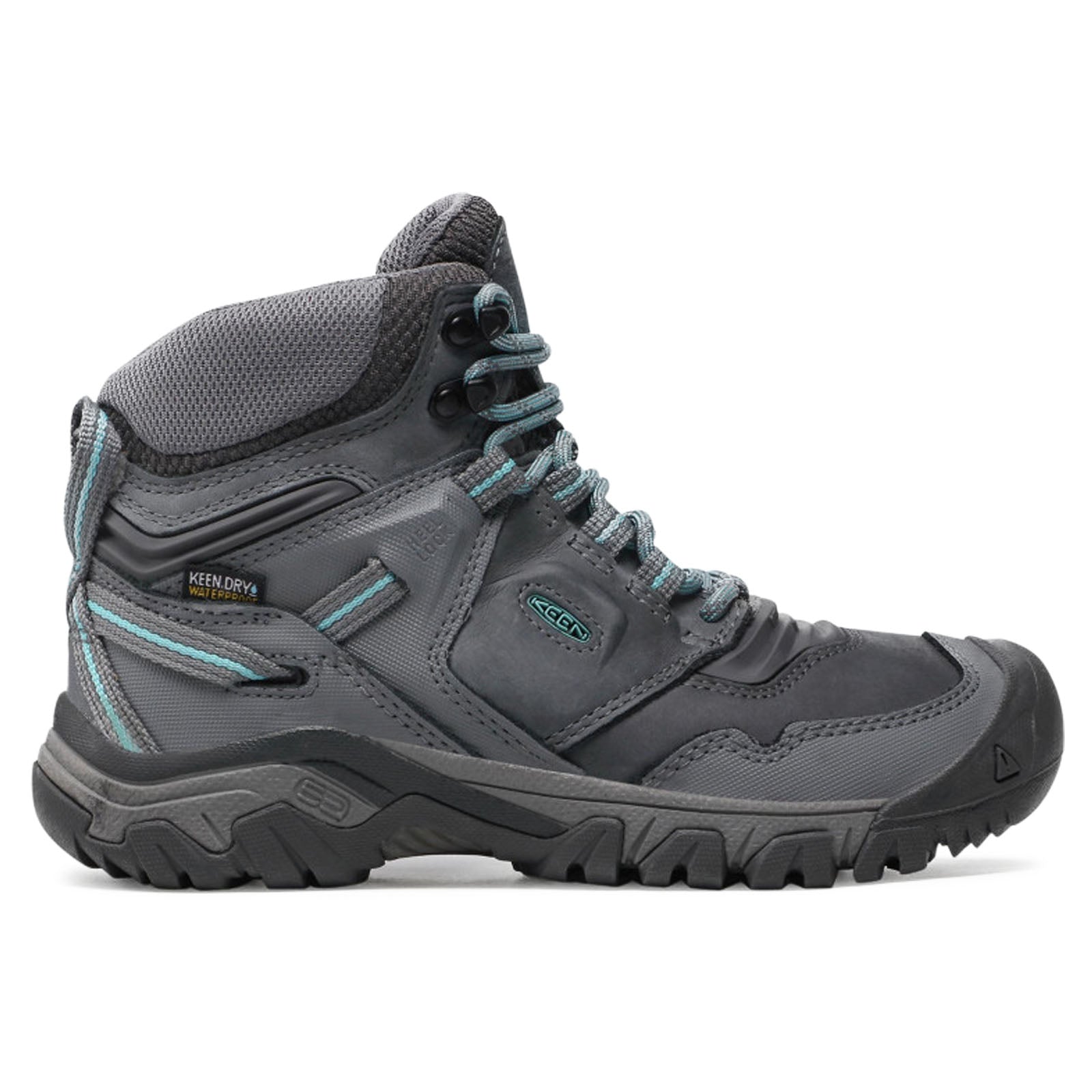 Keen Ridge Flex Mid WP 1026085 Leather Textile Womens Boots - Steel Grey Porcelain - 38#color_steel grey porcelain