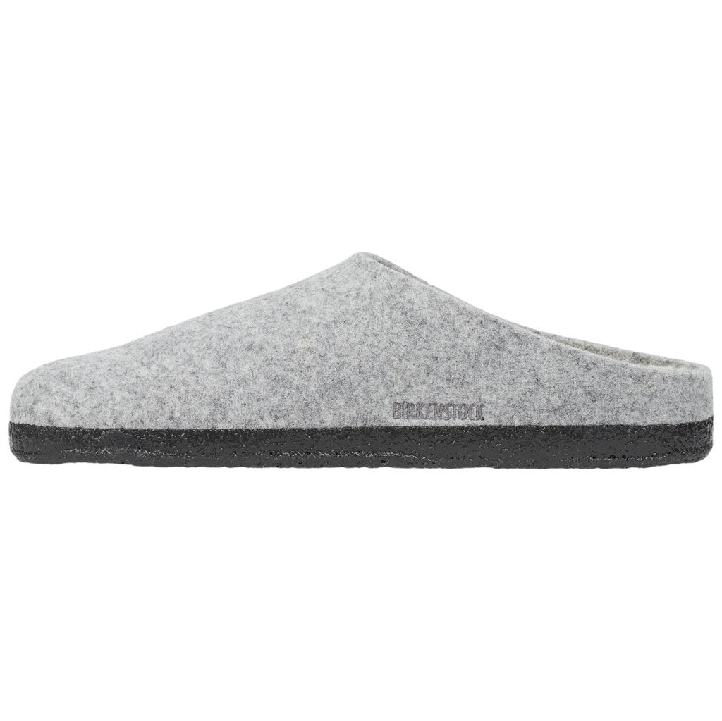 Birkenstock Zermatt Rivet Shearling Wool Unisex Sandals#color_light gray black