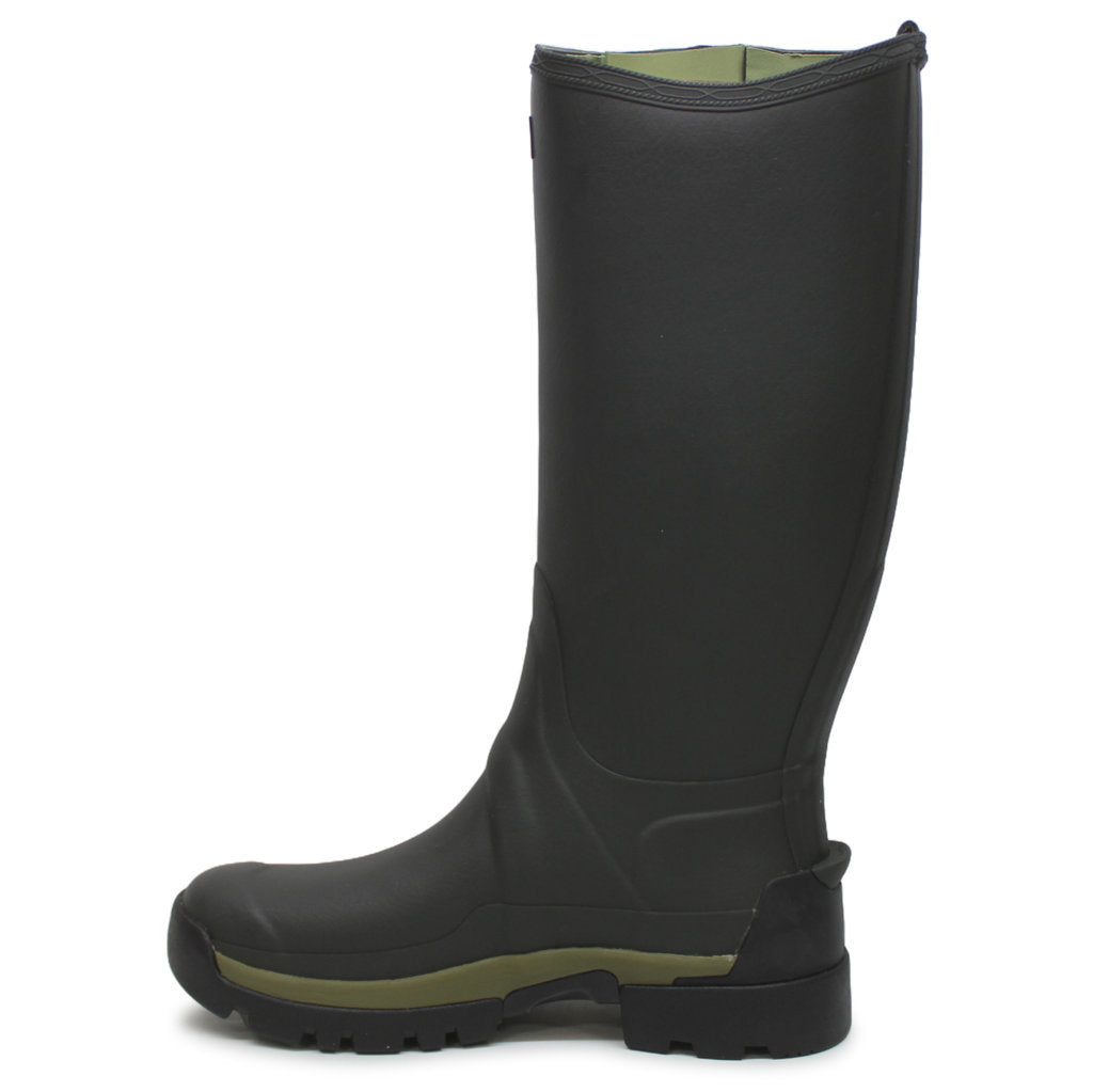 Hunter Balmoral Zip Tec Sole Tall Rubber Mens Boots#color_dark olive