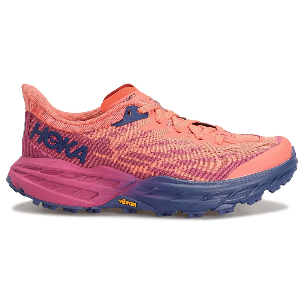 Hoka One One Speedgoat 5 Textile Synthetic Womens Trainers#color_festival fuchsia camellia