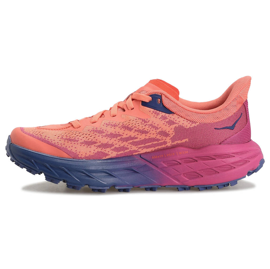 Hoka One One Speedgoat 5 Textile Synthetic Womens Trainers#color_festival fuchsia camellia