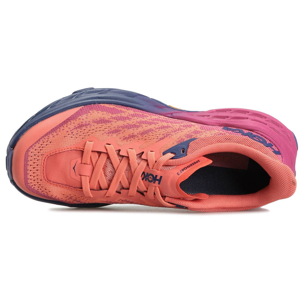 Hoka One One Speedgoat 5 Textile Synthetic Womens Trainers#color_festival fuchsia camellia