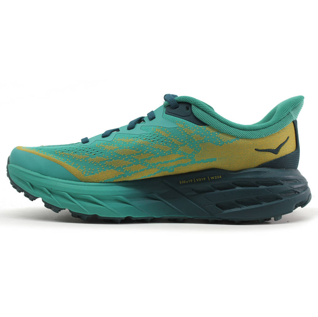 Hoka One One Speedgoat 5 Textile Synthetic Womens Trainers#color_deep teal water garden