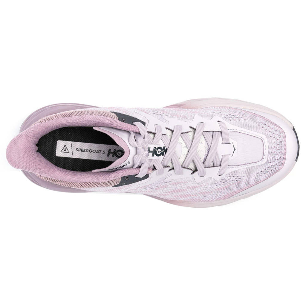 Hoka One One Speedgoat 5 Textile Synthetic Womens Trainers#color_elderberry lilac marble