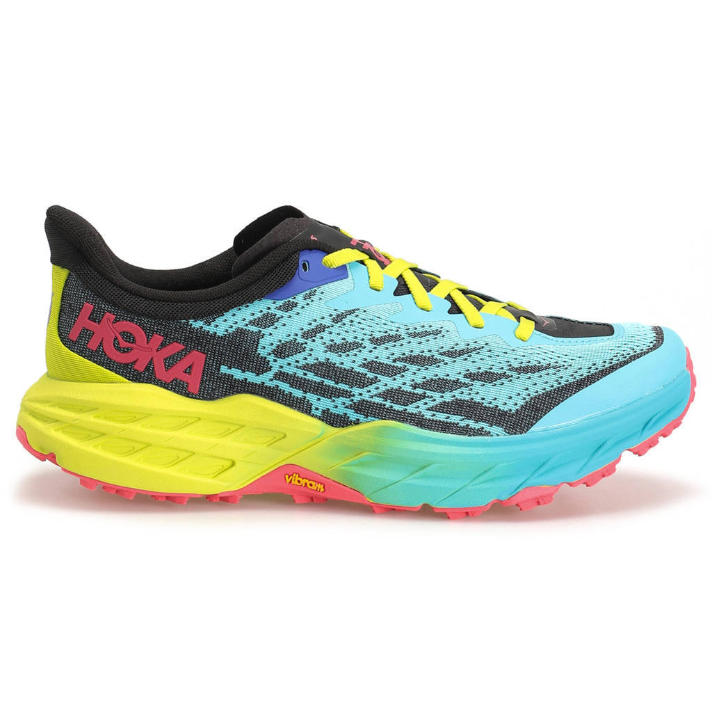 Hoka One One Speedgoat 5 Textile Synthetic Womens Trainers#color_scuba blue black