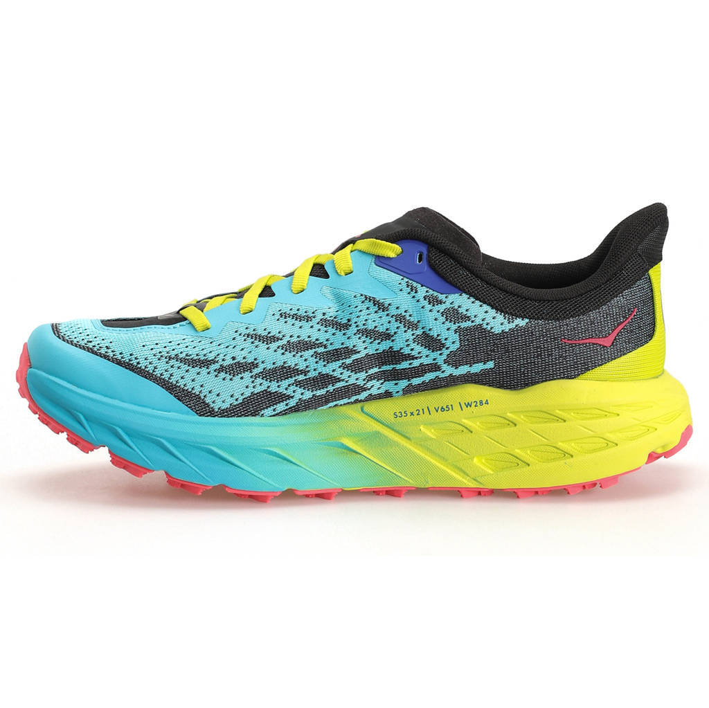 Hoka One One Speedgoat 5 Textile Synthetic Womens Trainers#color_scuba blue black