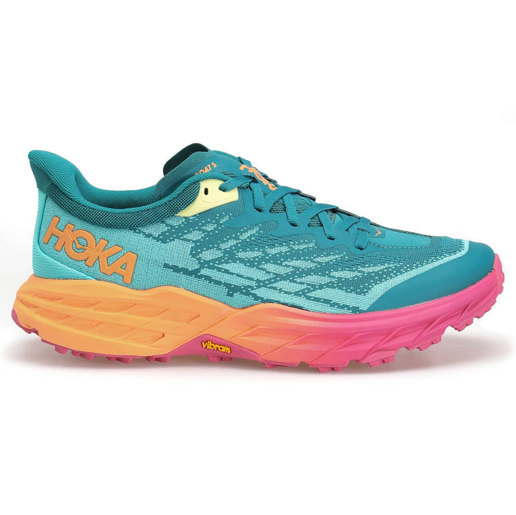 Hoka One One Speedgoat 5 Textile Synthetic Womens Trainers#color_deep lake ceramic