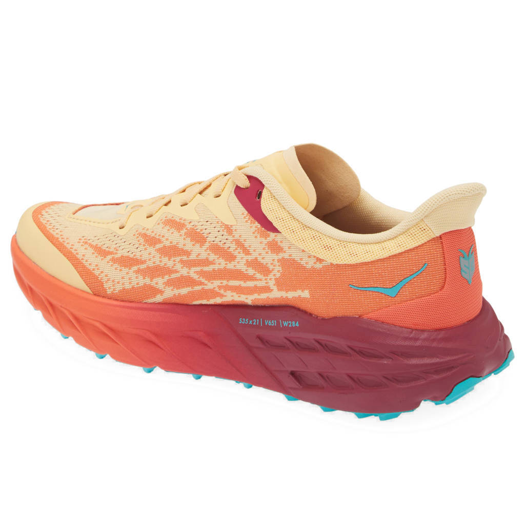 Hoka One One Speedgoat 5 Textile Synthetic Womens Trainers#color_impala flame