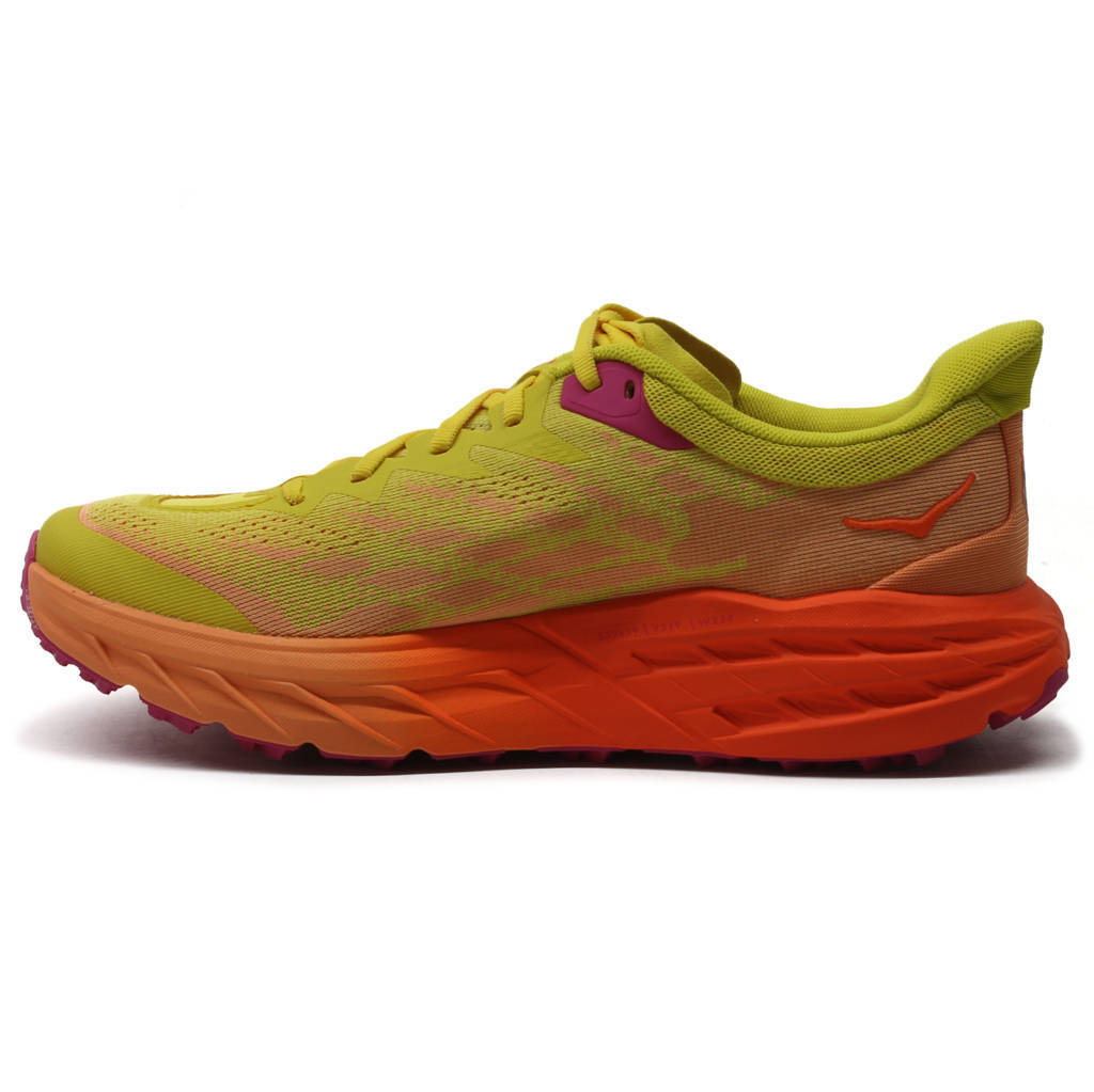 Hoka One One Speedgoat 5 Textile Synthetic Womens Trainers#color_passion fruit mock orange