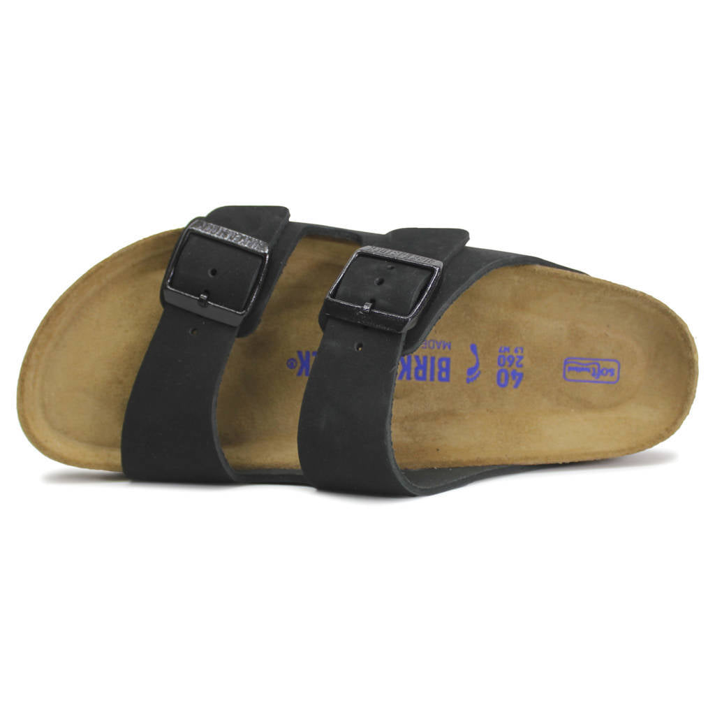 Birkenstock Arizona BS Nubuck Leather Unisex Sandals#color_black