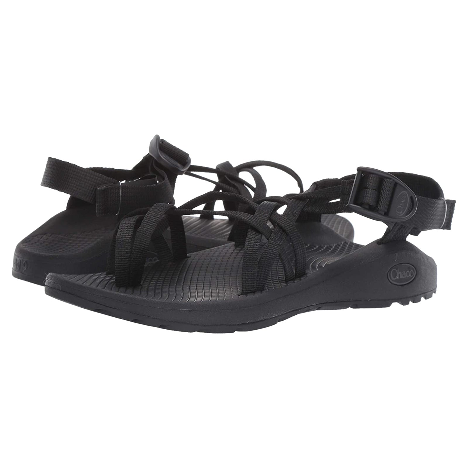 Chaco ZCloud X2 J107320 Textile Womens Sandals - Solid Black - 38#color_solid black