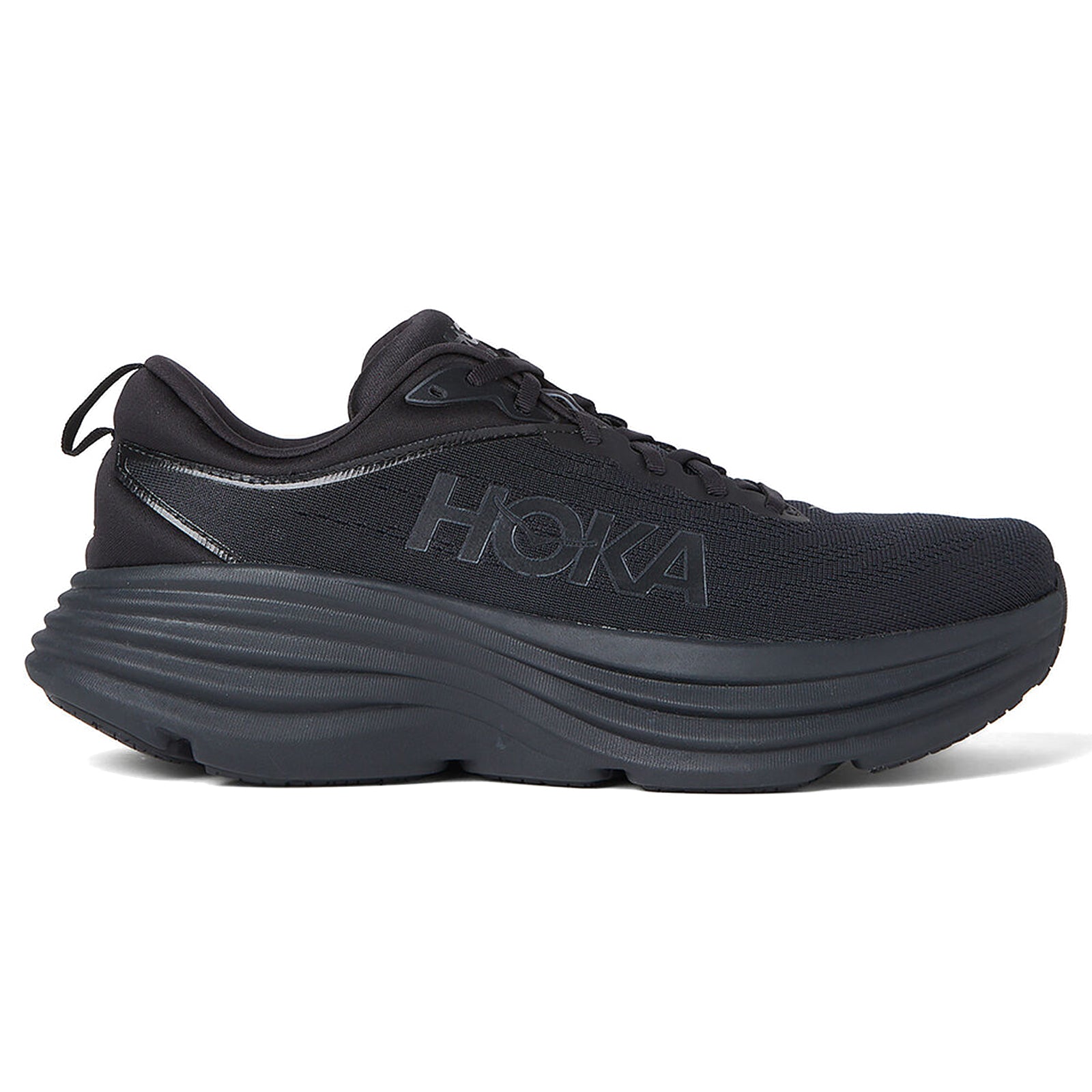 Hoka Bondi 8 1123202-BBLC Textile Mens Trainers - Black Black - 10.5#color_black black