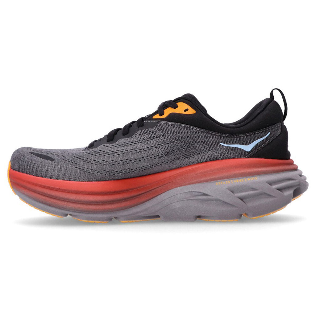 Hoka One One Bondi 8 Textile Mens Trainers#color_anthracite castlerock