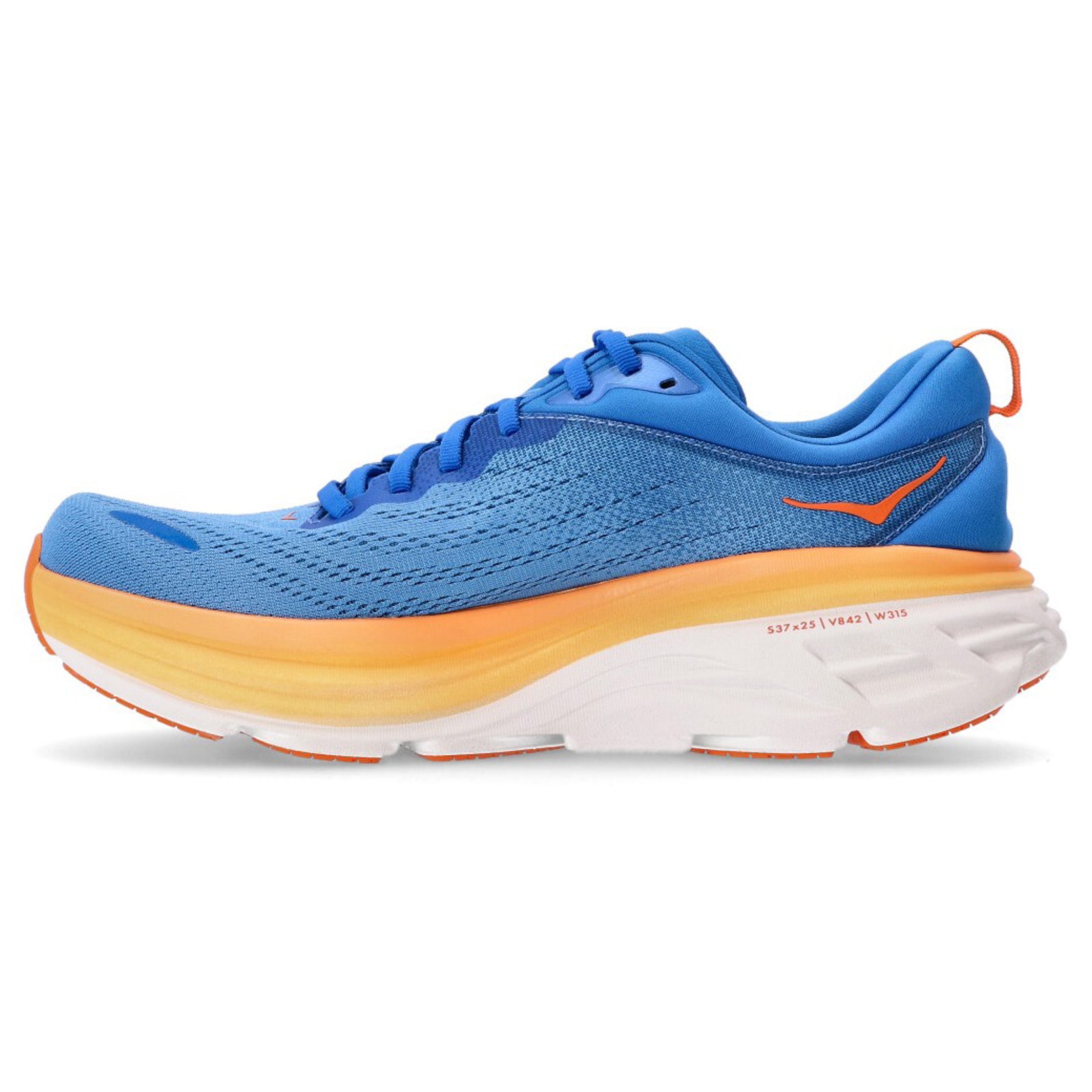 Hoka Bondi 8 Textile Mens Trainers#color_coastal sky vibrant orange