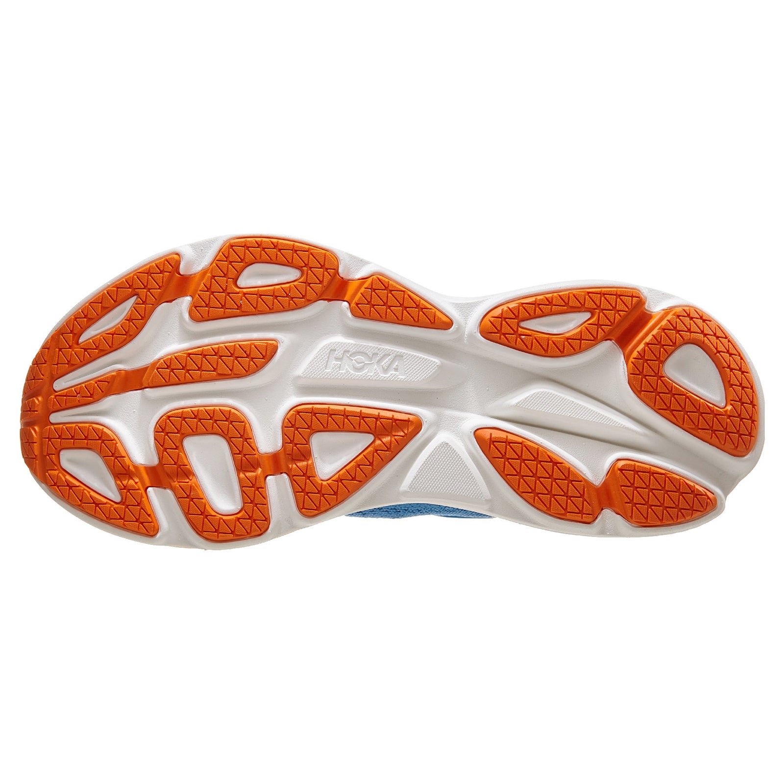 Hoka Bondi 8 Textile Mens Trainers#color_coastal sky vibrant orange