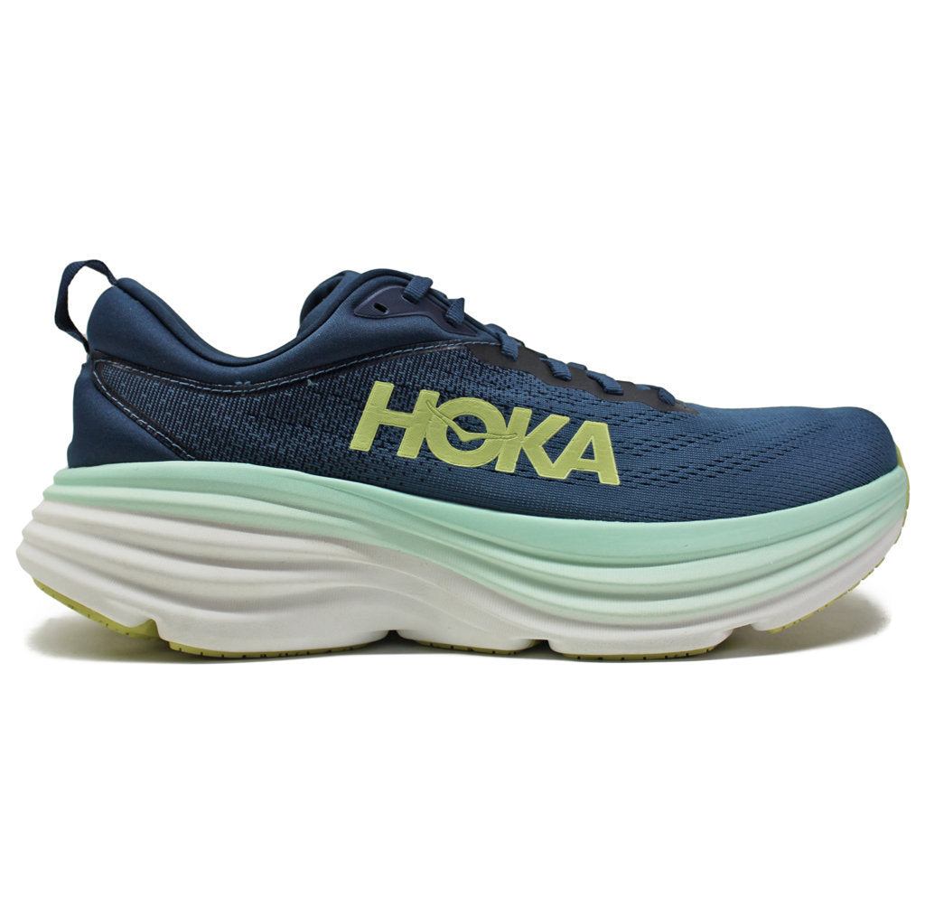 Hoka One One Bondi 8 Textile Mens Trainers#color_midnight ocean bluesteel