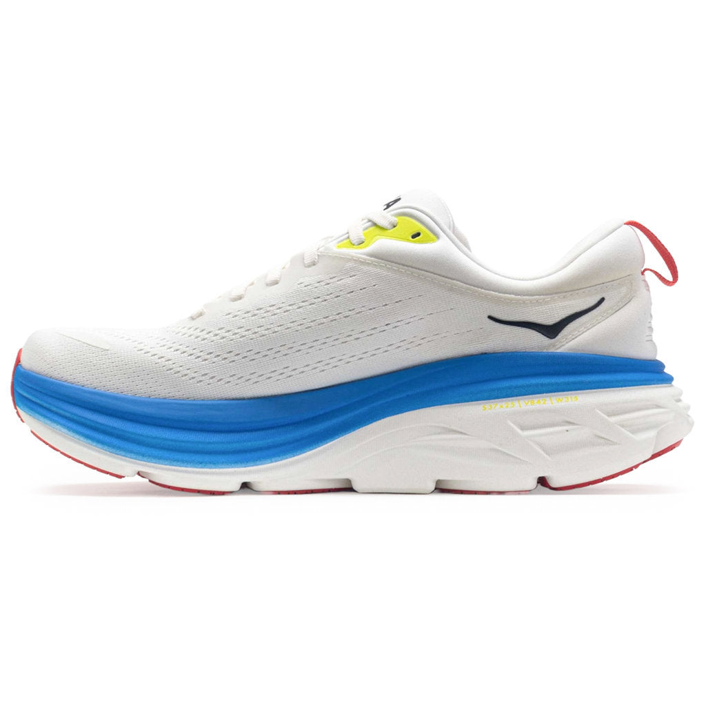 Hoka One One Bondi 8 Textile Mens Trainers#color_blanc de blanc virtual blue