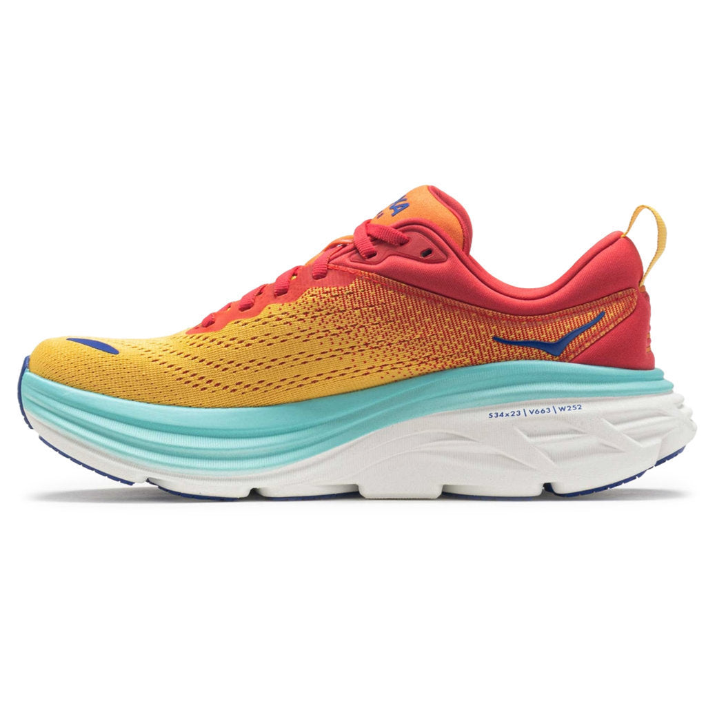 Hoka One One Bondi 8 Textile Mens Trainers#color_cerise cloudless