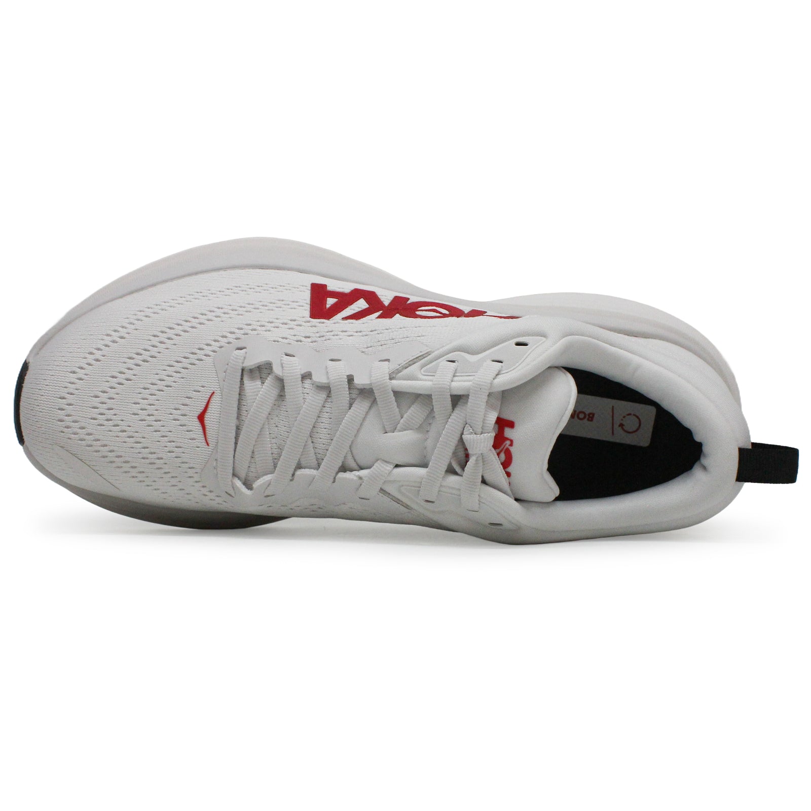 Hoka Bondi 8 Textile Mens Trainers#color_white vermillion