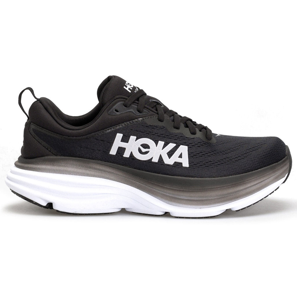 Hoka One One Bondi 8 Textile Womens Trainers#color_black white