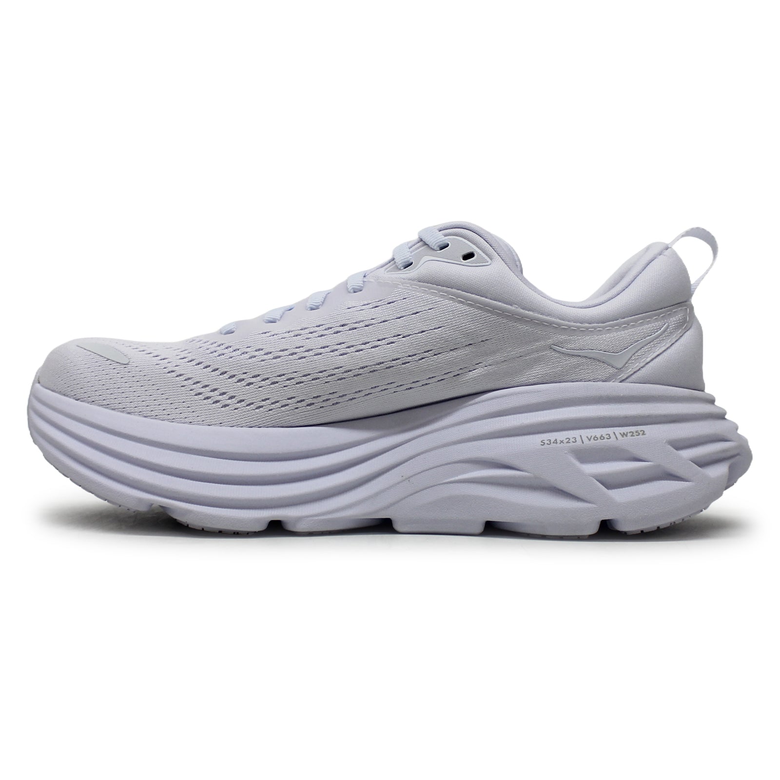 Hoka One One Bondi 8 Textile Womens Trainers#color_white white