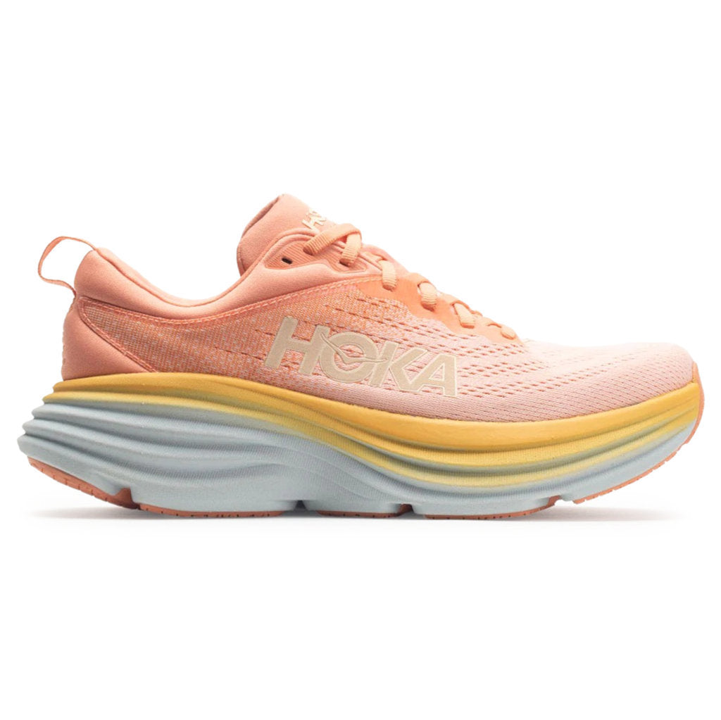 Hoka One One Bondi 8 Textile Womens Trainers#color_shell coral peach parfait