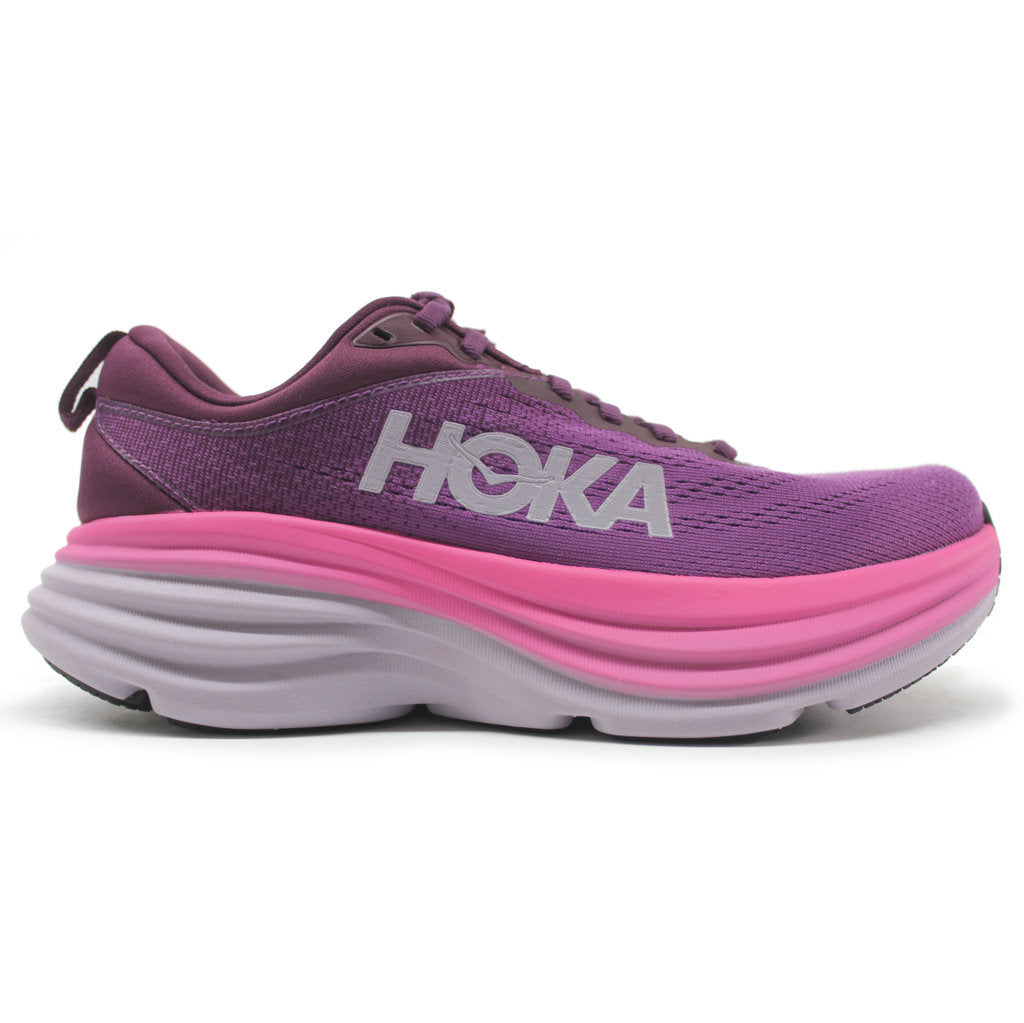 Hoka One One Bondi 8 Textile Womens Trainers#color_beautyberry grape wine