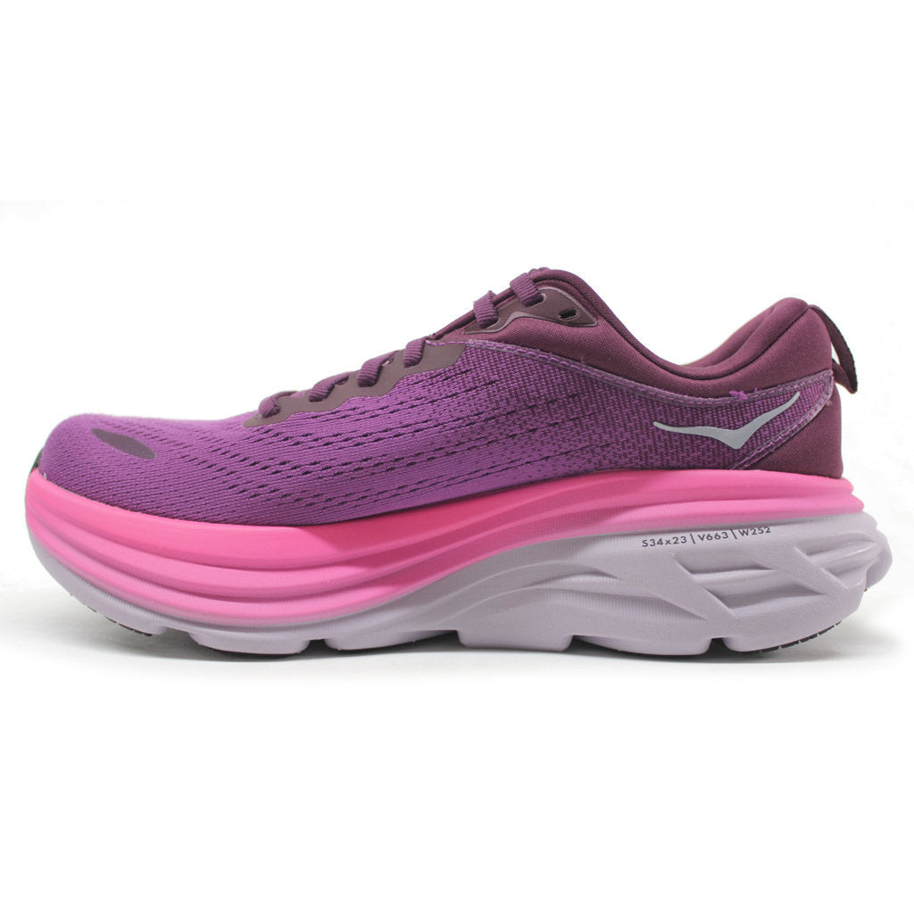 Hoka One One Bondi 8 Textile Womens Trainers#color_beautyberry grape wine