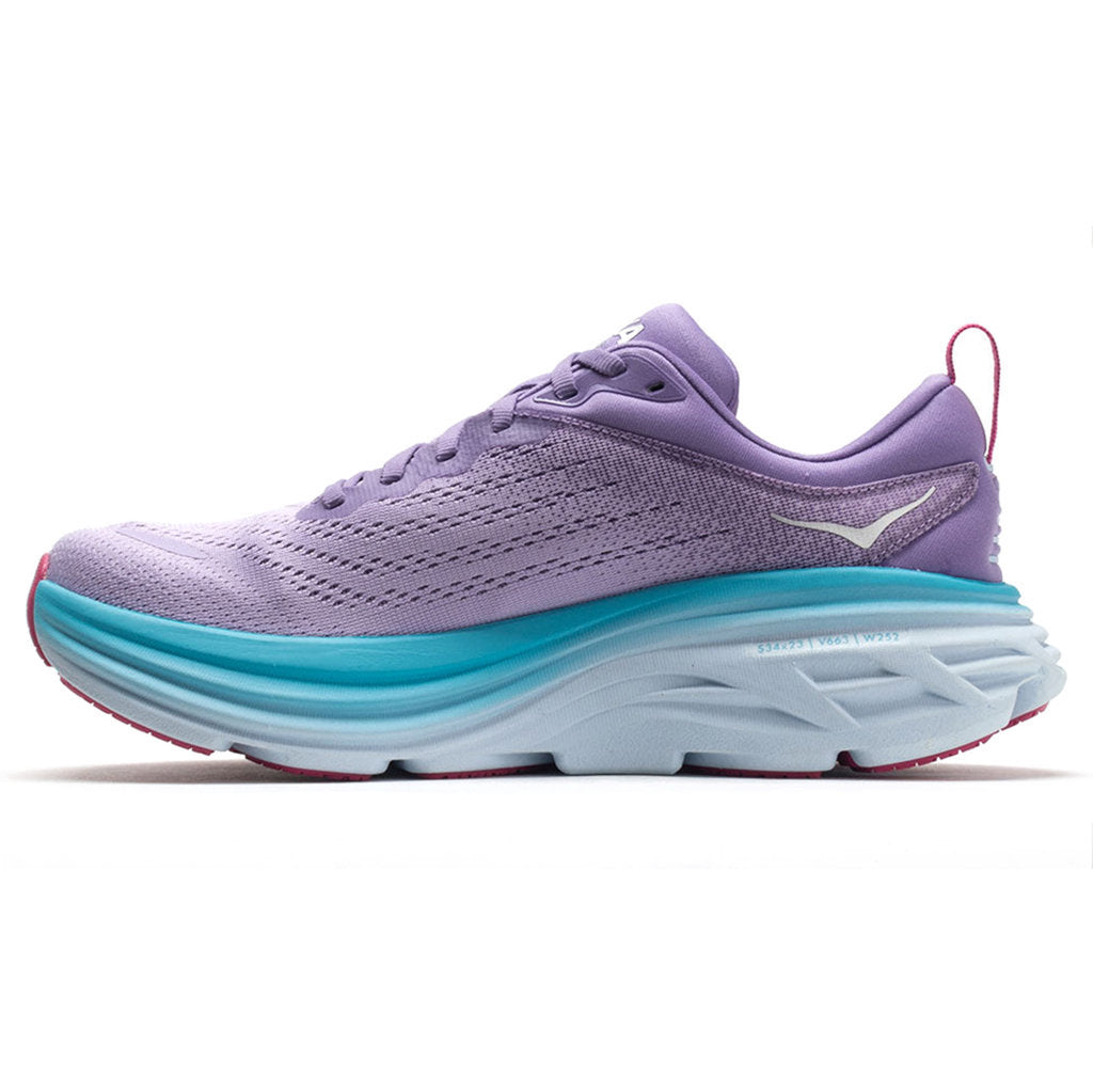 Hoka One One Bondi 8 Textile Womens Trainers#color_chalk violet pastel lilac