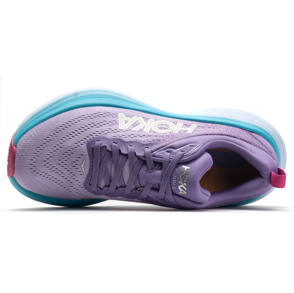 Hoka One One Bondi 8 Textile Womens Trainers#color_chalk violet pastel lilac